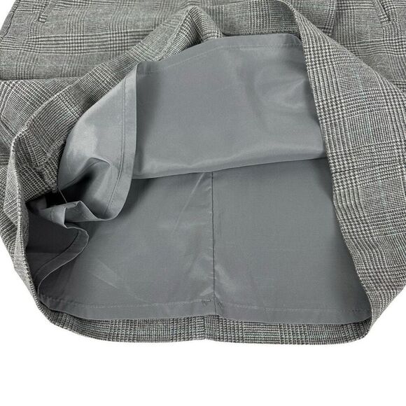 L.L. Bean Classic Fit Faux Wrap Skirt Gray Plaid size 10 Regular - Picture 7 of 11